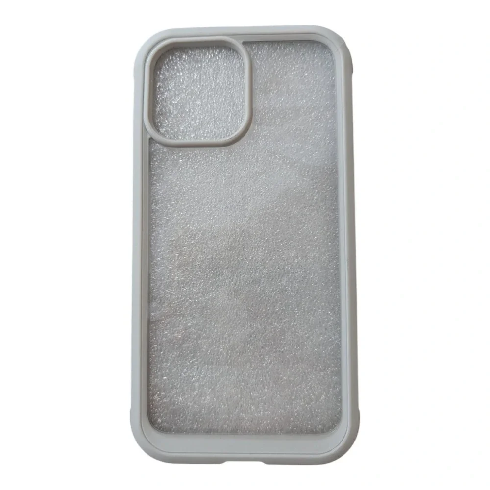 O7. Miracase Glass Case for iPhone 13 Pro Max - Gray Bumper‎